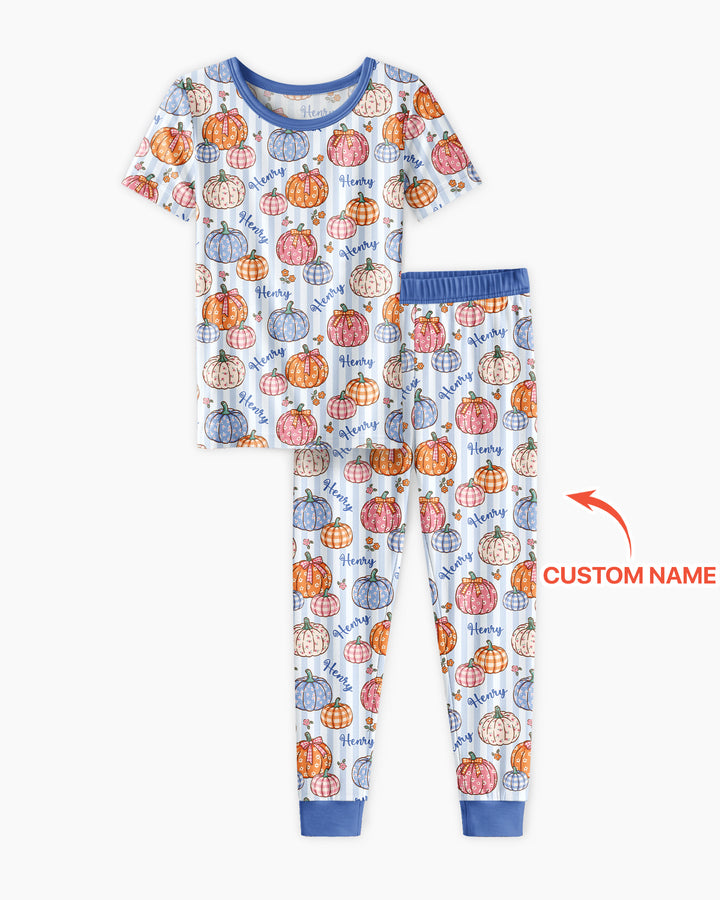 CUSTOM Template Bamboo Two Piece Short Sleeve Pyjamas Set