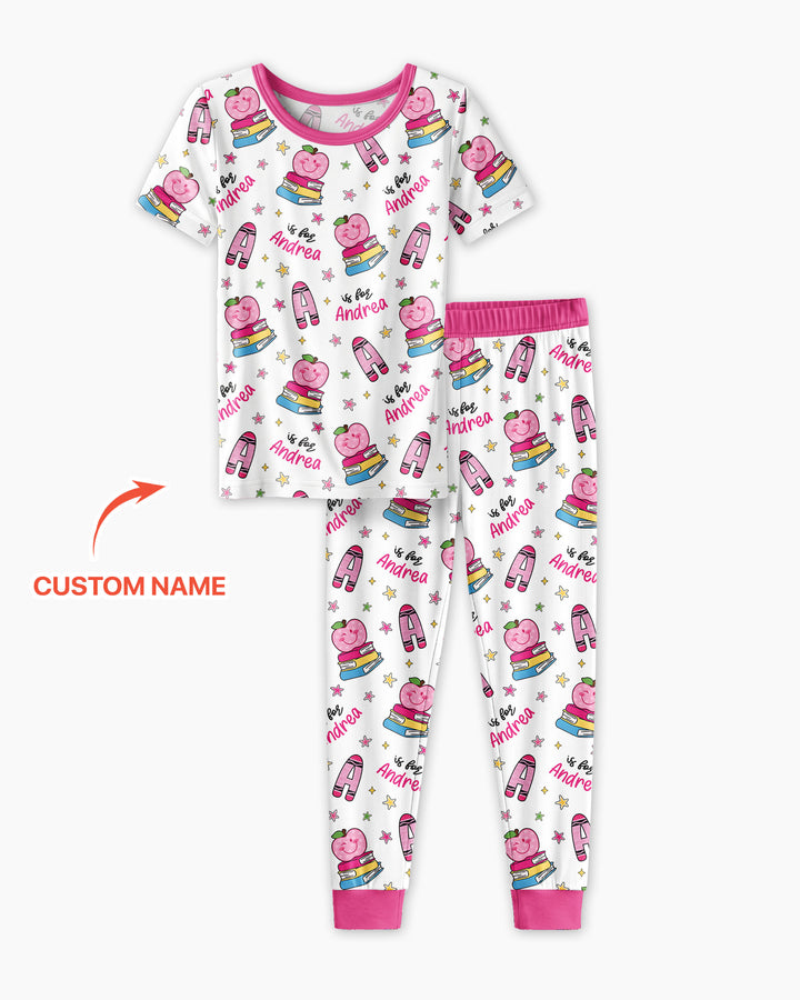 CUSTOM Template Bamboo Two Piece Short Sleeve Pyjamas Set