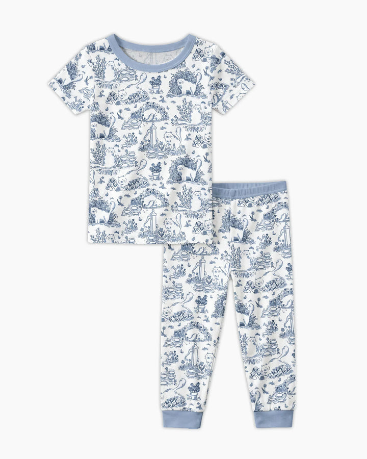 Toile Cats Bamboo Two Piece Short Sleeve Pajama Set