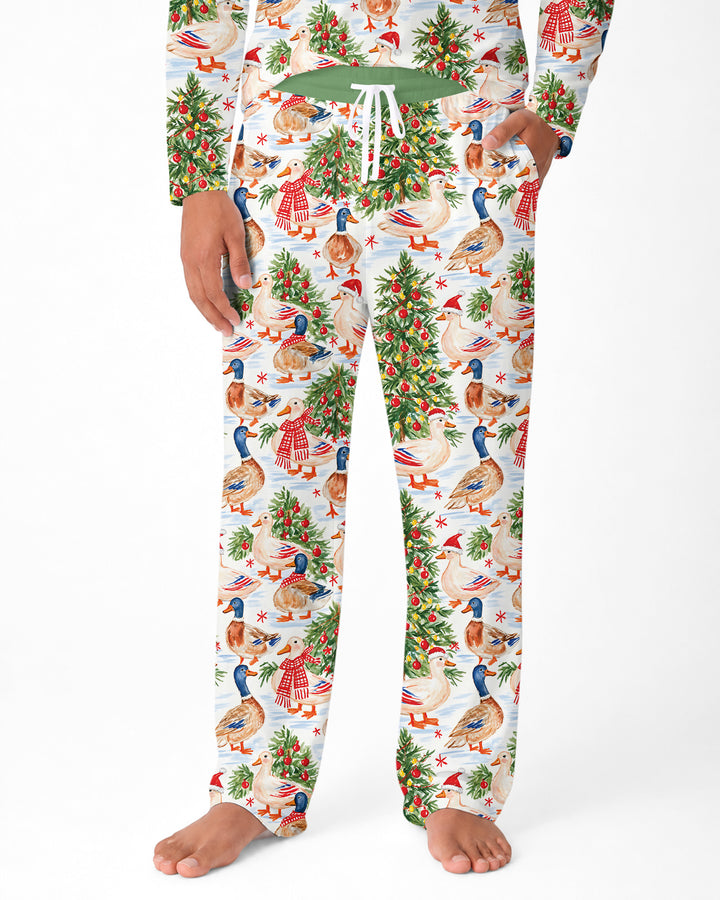 Christmas and Duck Bamboo Men's Pajama Set