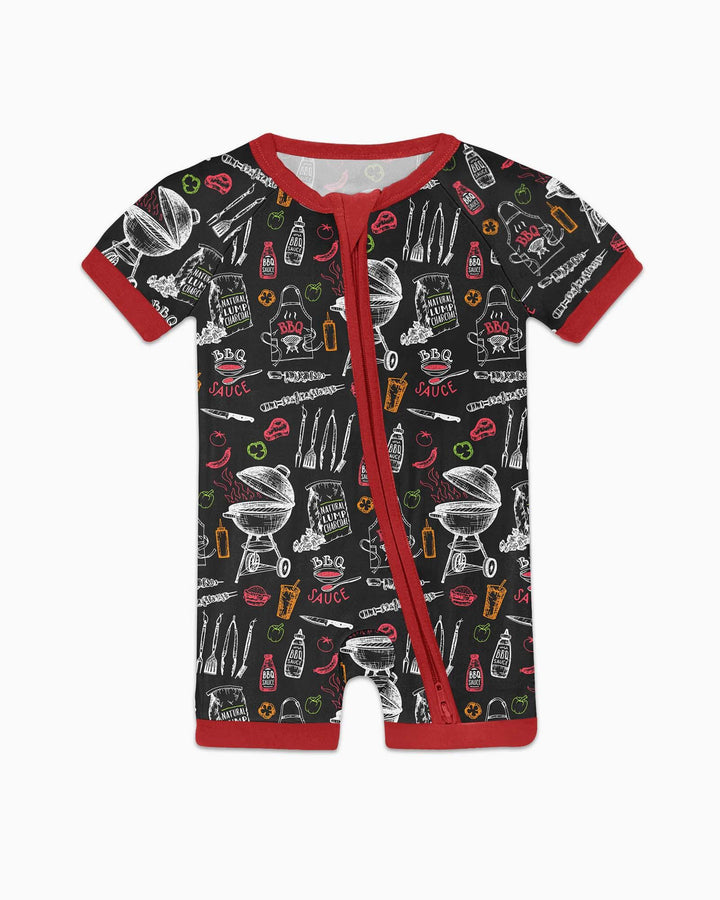 Backyard BBQ Party Family Matching Bamboo Shorty Zippy