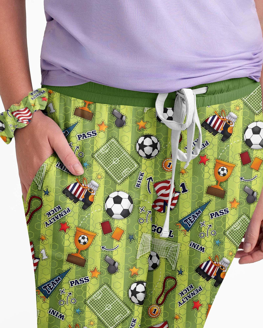 I Love Sports Soccer Bamboo Women Pajama Set