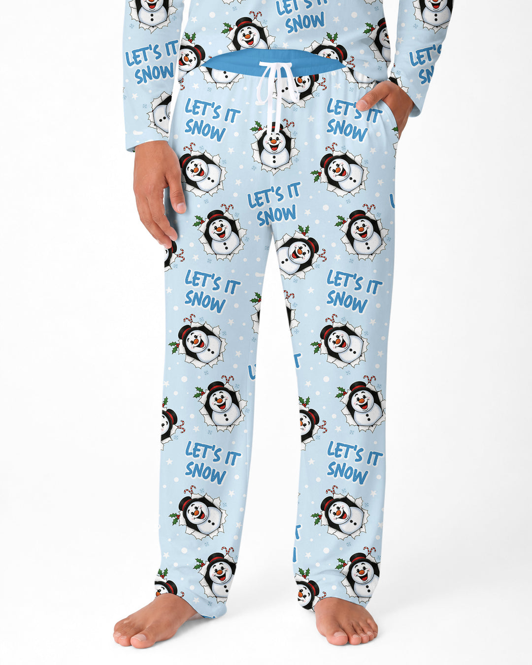 Funny Snowman Bamboo Men's Pajama Set