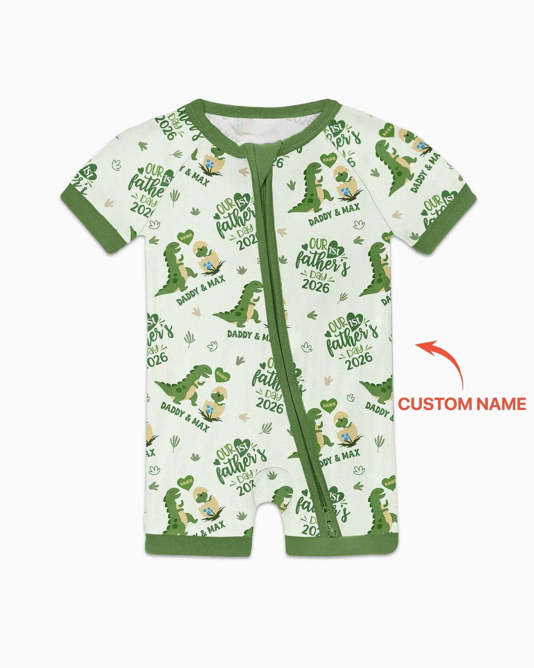 Custom Name Fathers Day 2026 Bamboo Shorty Zippy