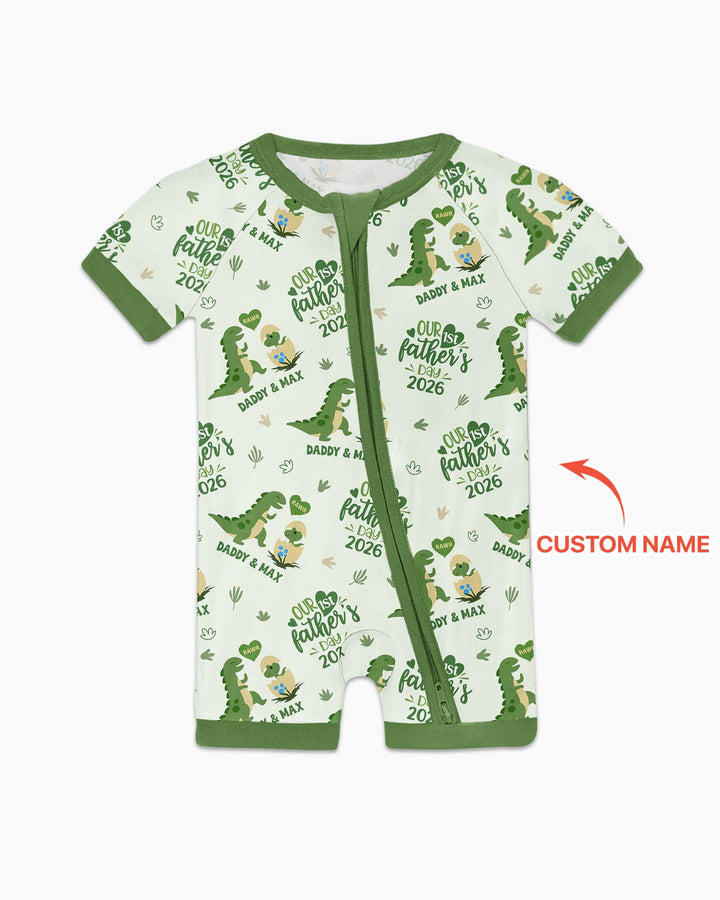 Custom Name Fathers Day 2026 Bamboo Shorty Zippy