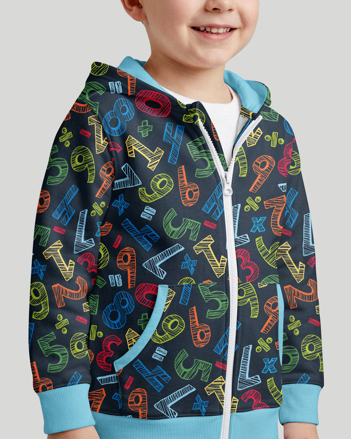 Math Doodles Bamboo Zip Hoodie