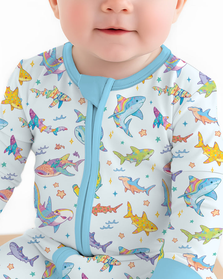 Tropical Sharks Bamboo Convertible Zippy