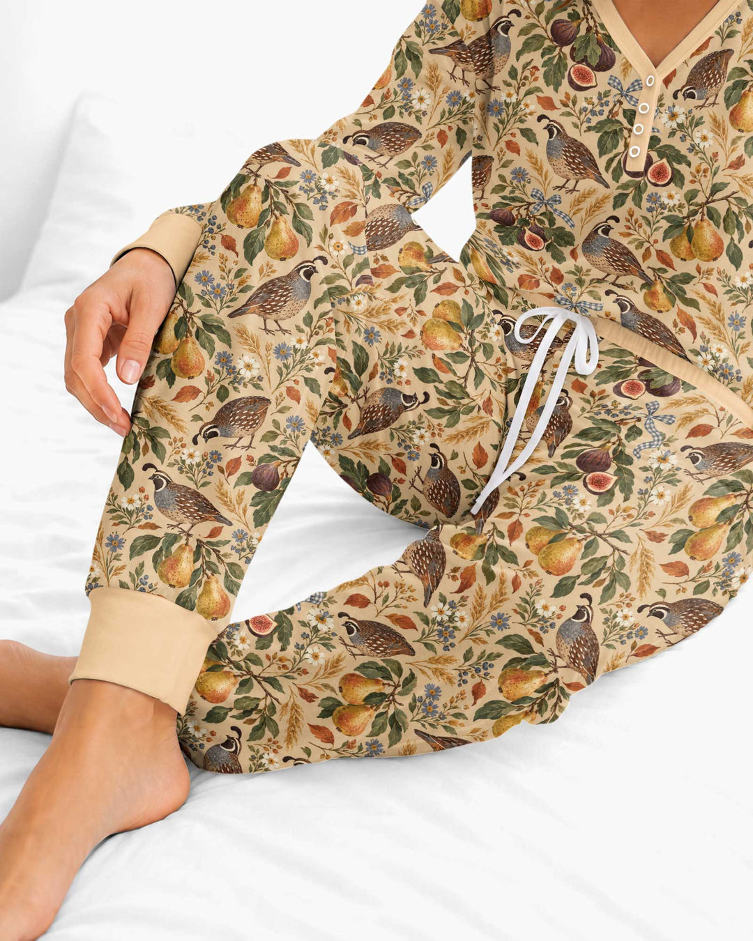 Quail & Pears Bamboo Women Pajama Set