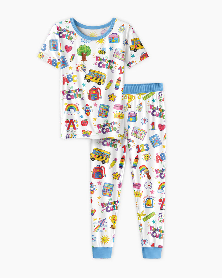 Kindergarten Cutie Bamboo Two Piece Short Sleeve Pajama Set