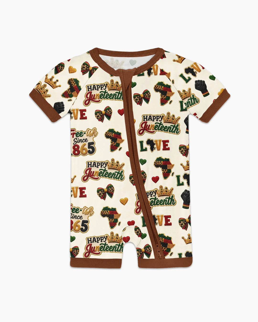 Juneteenth Free-ish Since 1865 Bamboo Shorty Zippy