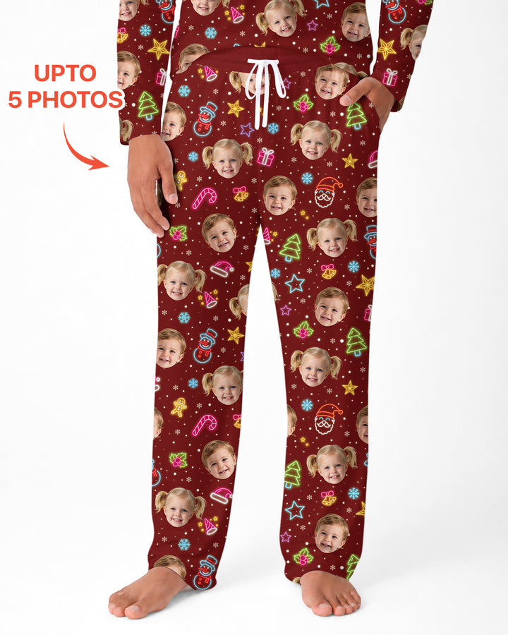 Christmas Faces Bamboo Men's Pajama Set