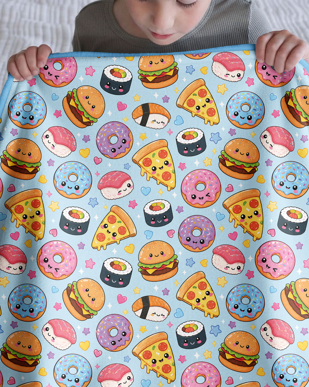 Kawaii Snack Party Bamboo Blanket