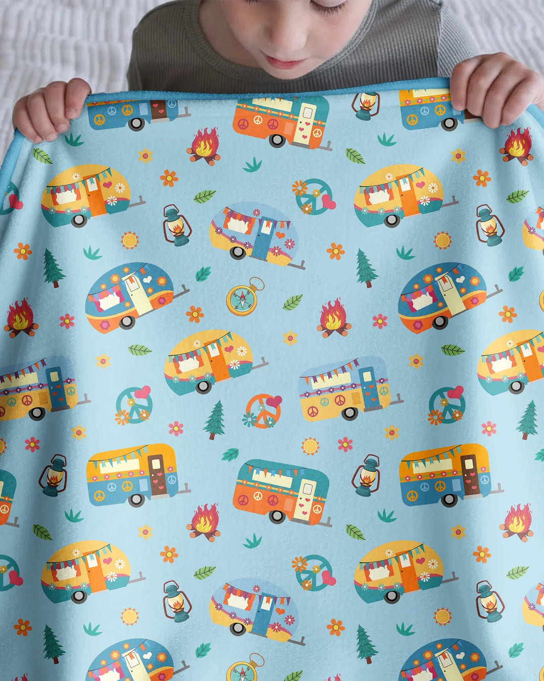 Happy Little Camper Bamboo Blanket