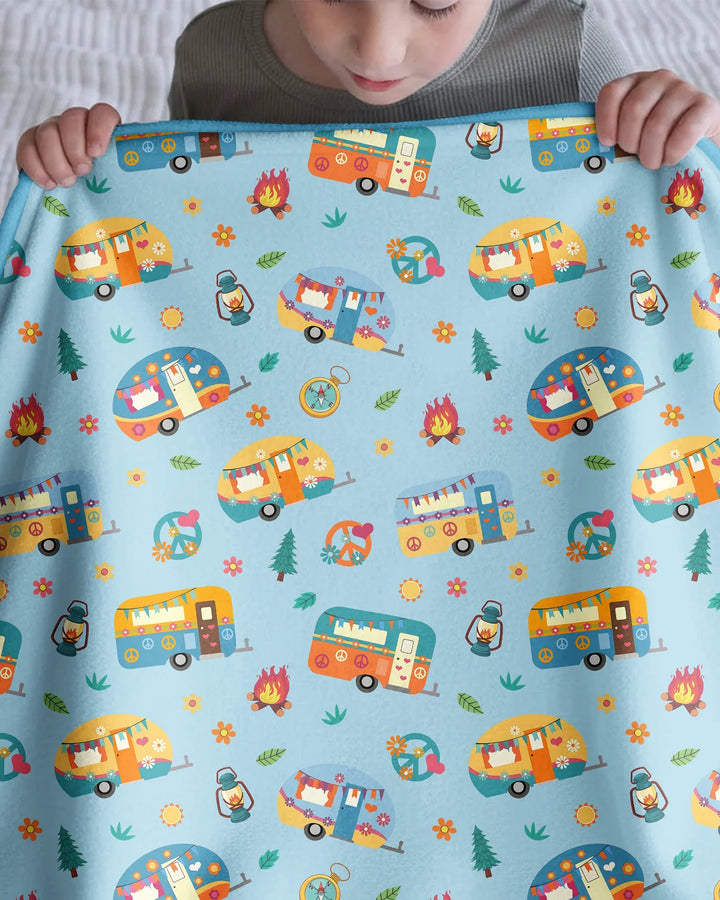 Happy Little Camper Bamboo Blanket