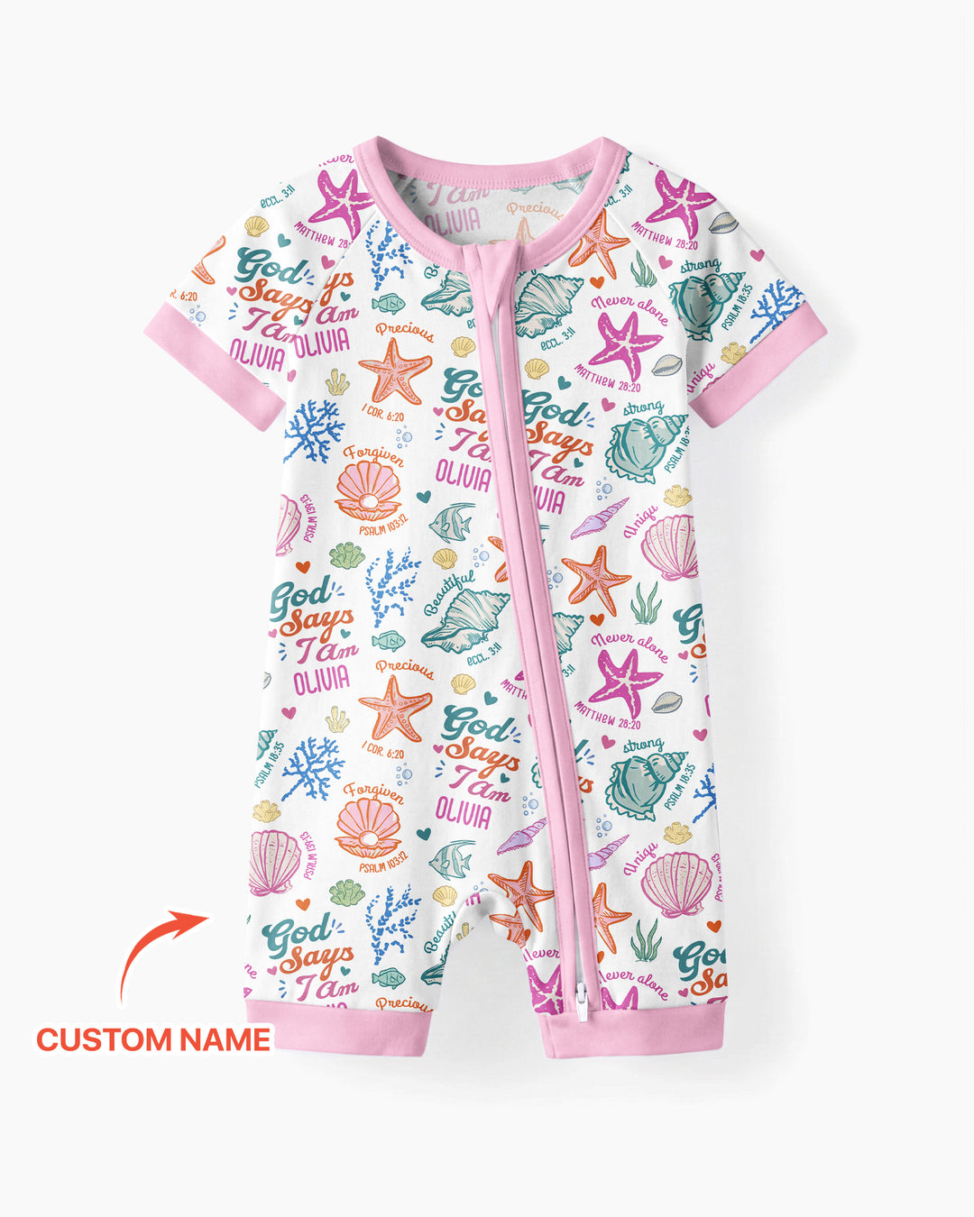 Coastal God Says I Am Custom Name Bamboo Shorty Zippy