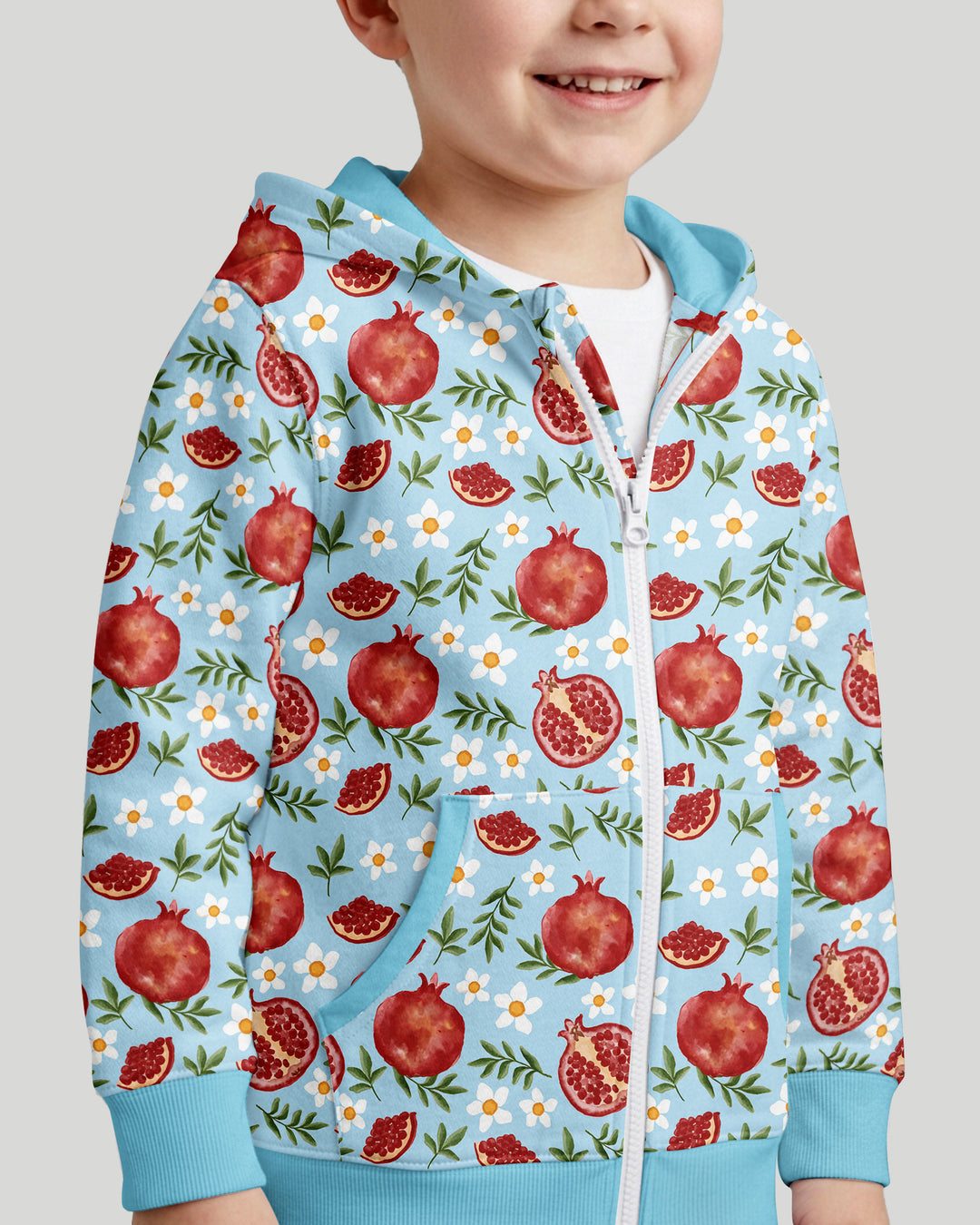 Pomegranate Garden Joy Family Matching Bamboo Zip Hoodie