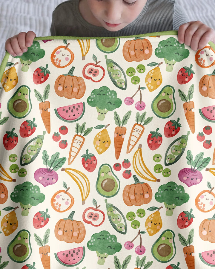 Veggie Friends Family Matching Bamboo Blanket