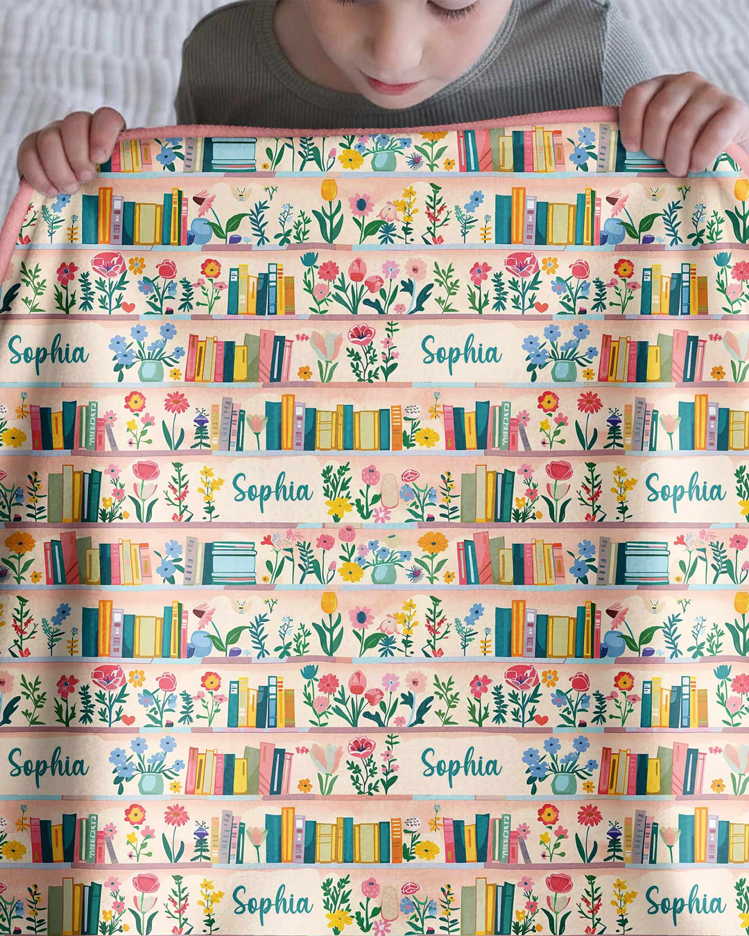 Personalized Book Lover Bamboo Blanket