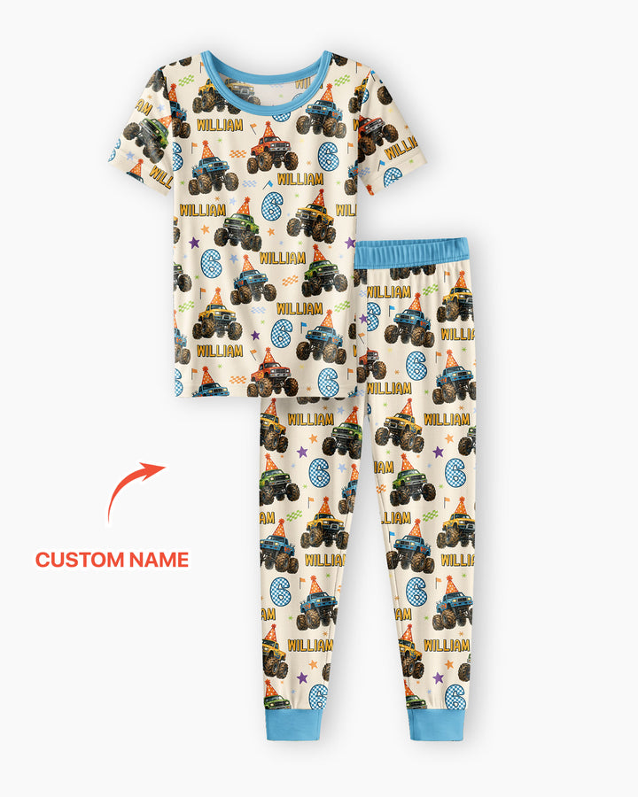 CUSTOM Template Bamboo Two Piece Short Sleeve Pyjamas Set