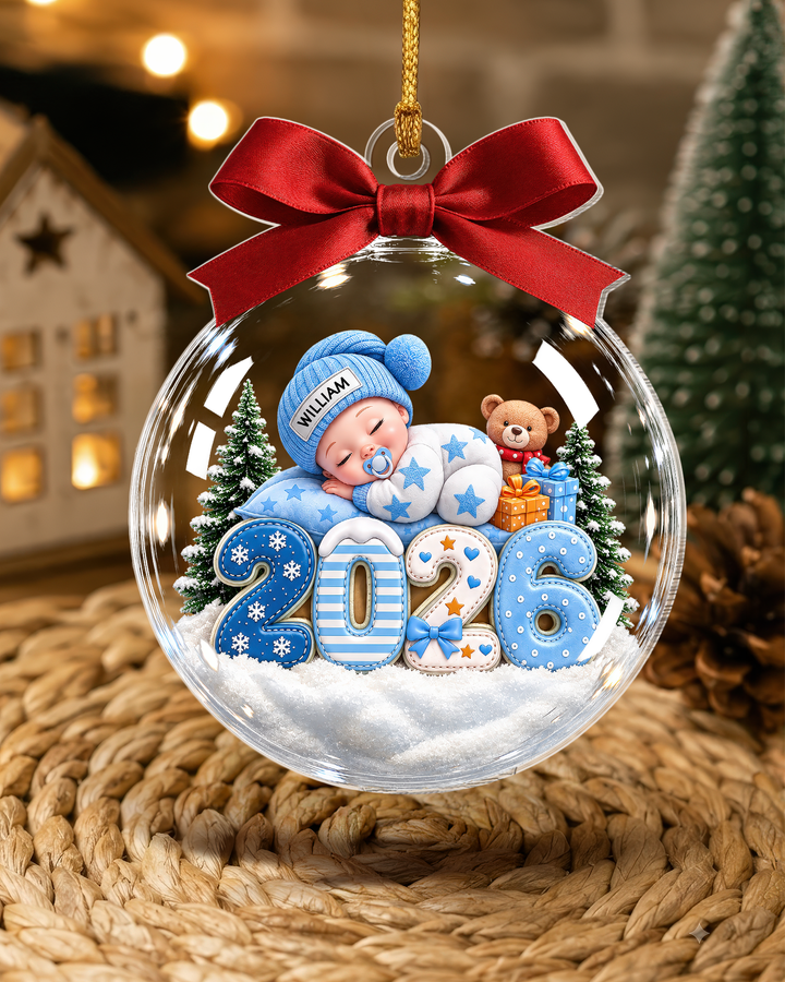 Sweet Dreams Baby Christmas Acrylic Ornament