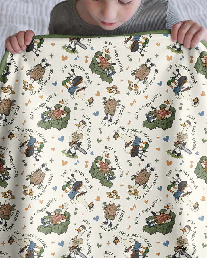 Just A Daddy Goose Family Matching Bamboo Blanket
