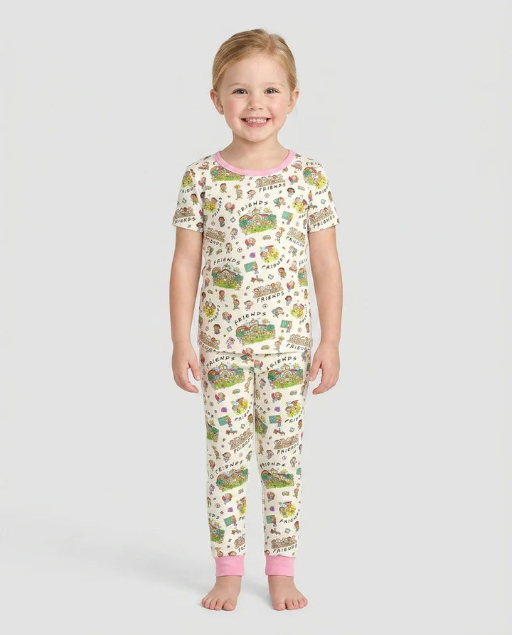 School Friends Forever Bamboo Two Piece Short Sleeve Pajama Set