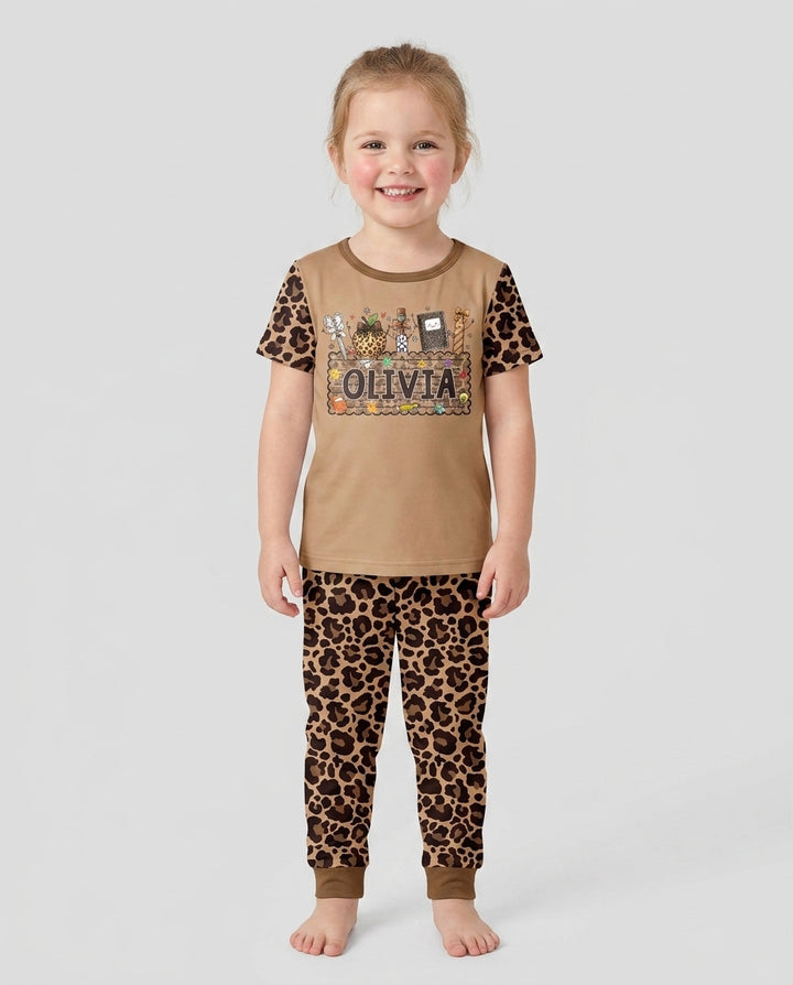 CUSTOM Template Bamboo Two Piece Short Sleeve Pyjamas Set