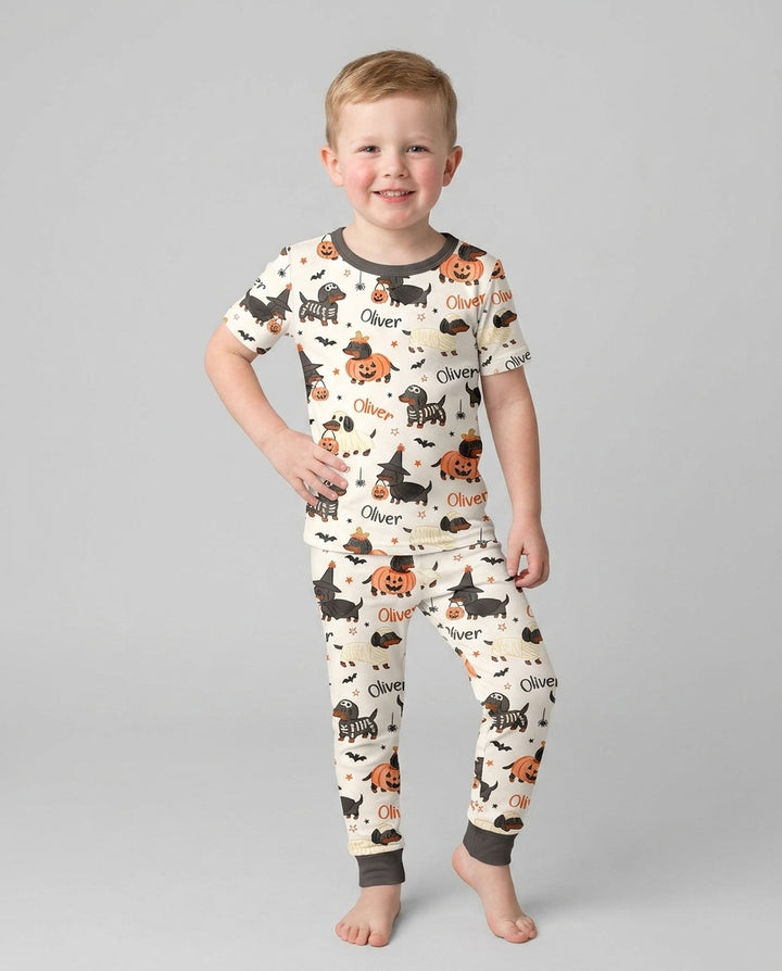CUSTOM Template Bamboo Two Piece Short Sleeve Pyjamas Set