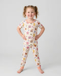 Retro Chasing Toy Bamboo Two Piece Short Sleeve Pajama Set