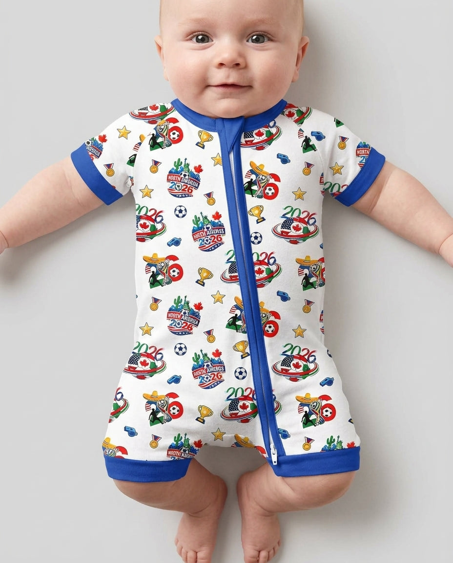 World Soccer North America 2026 Family Matching Bamboo Shorty Zippy