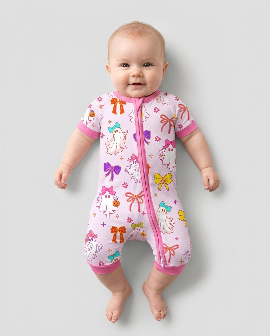 Coquette Ghost & Bow Bamboo Shorty Zippy