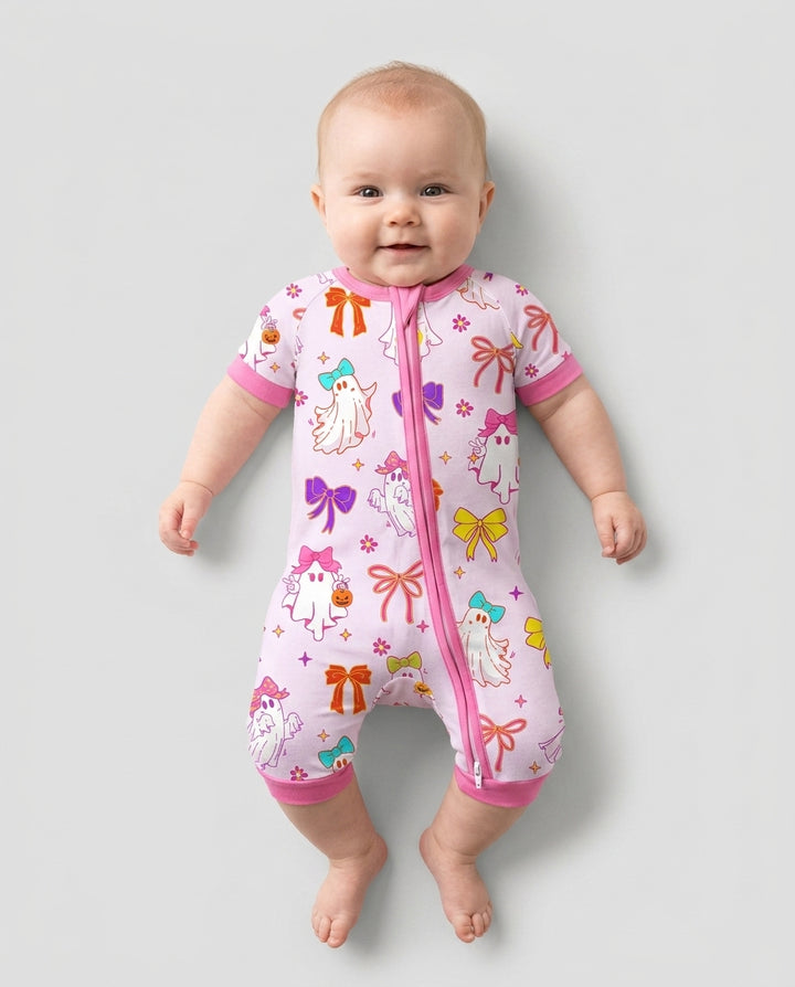 Coquette Ghost & Bow Bamboo Shorty Zippy