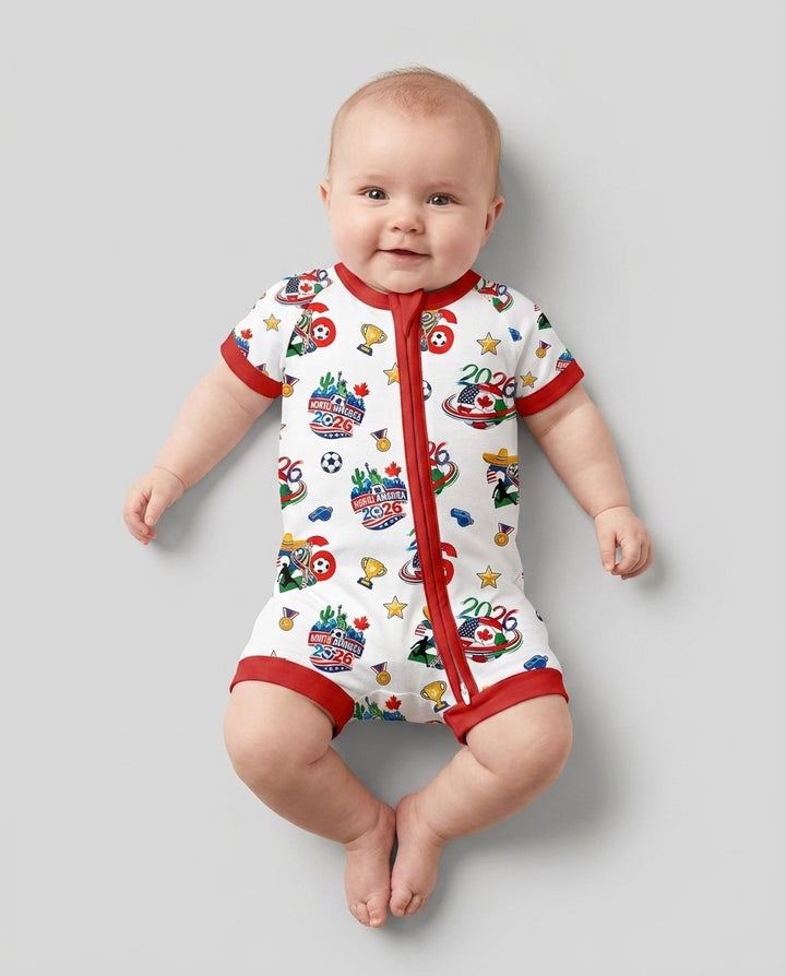 World Soccer North America 2026 Family Matching Bamboo Shorty Zippy