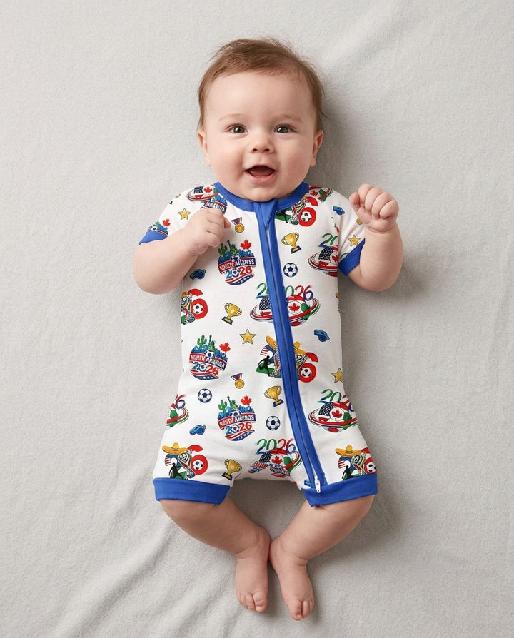 World Soccer North America 2026 Family Matching Bamboo Shorty Zippy