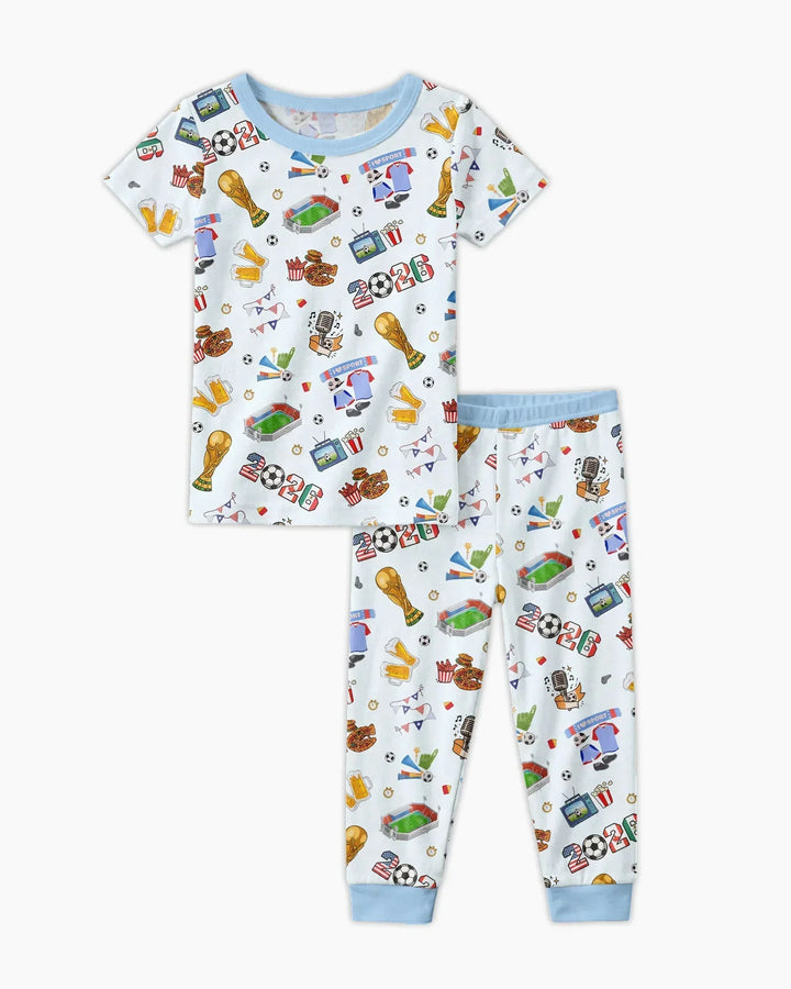 Dreaming of The Cup Bamboo Two Piece Short Sleeve Pajama Set