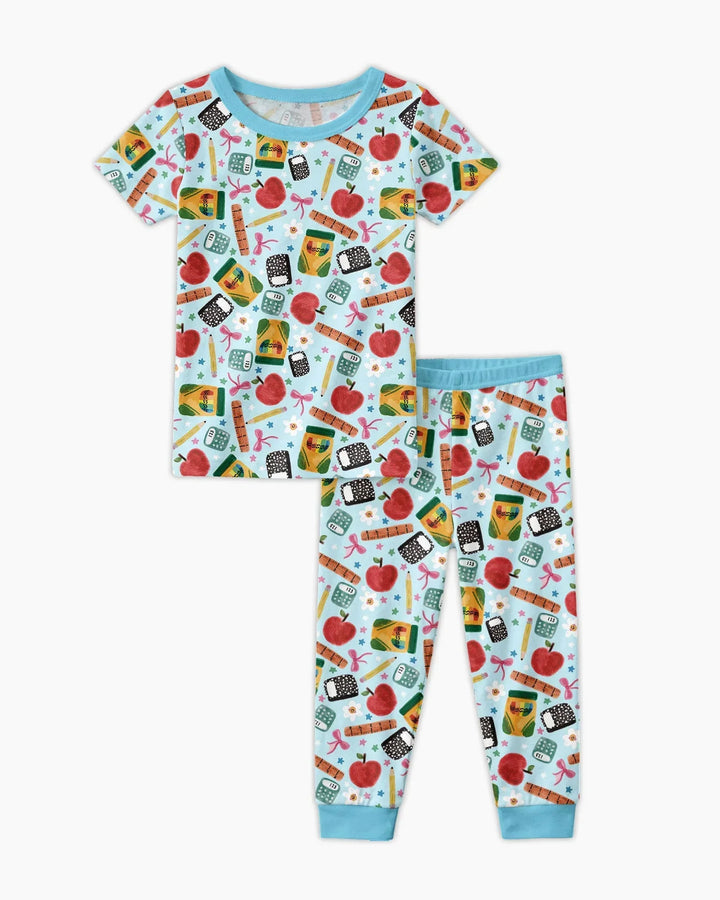 Little Learner Bamboo Two Piece Short Sleeve Pajama Set