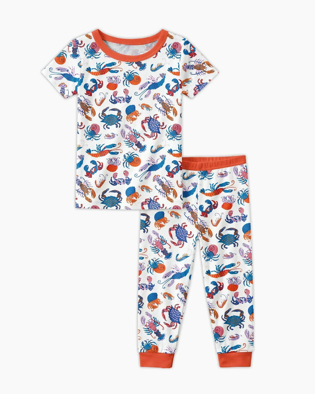 Crustacean Nation Family Matching Bamboo Two Piece Short Sleeve Pajama Set