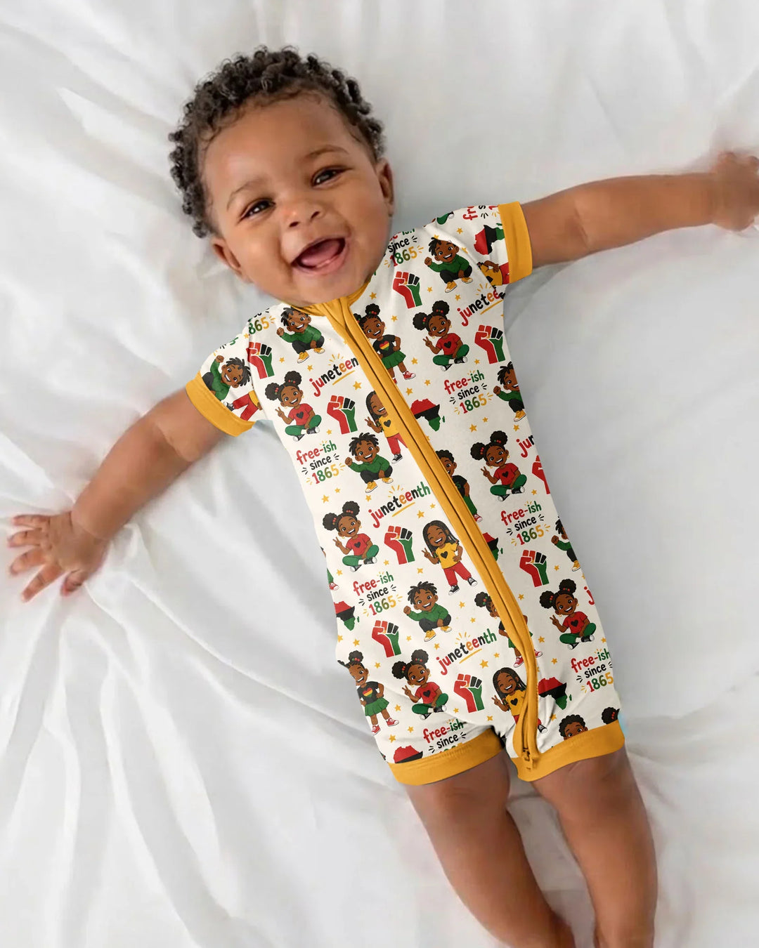 Juneteenth Free-ish Since 1865 Bamboo Shorty Zippy