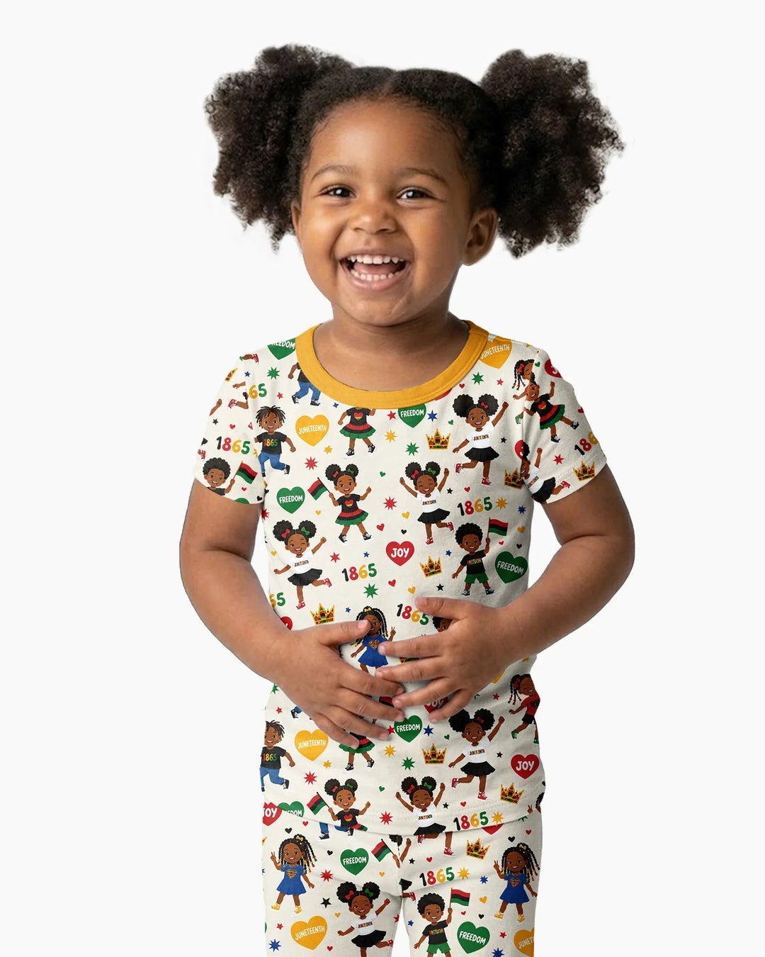 Celebrate Juneteenth Freedom Bamboo Two Piece Short Sleeve Pajama Set