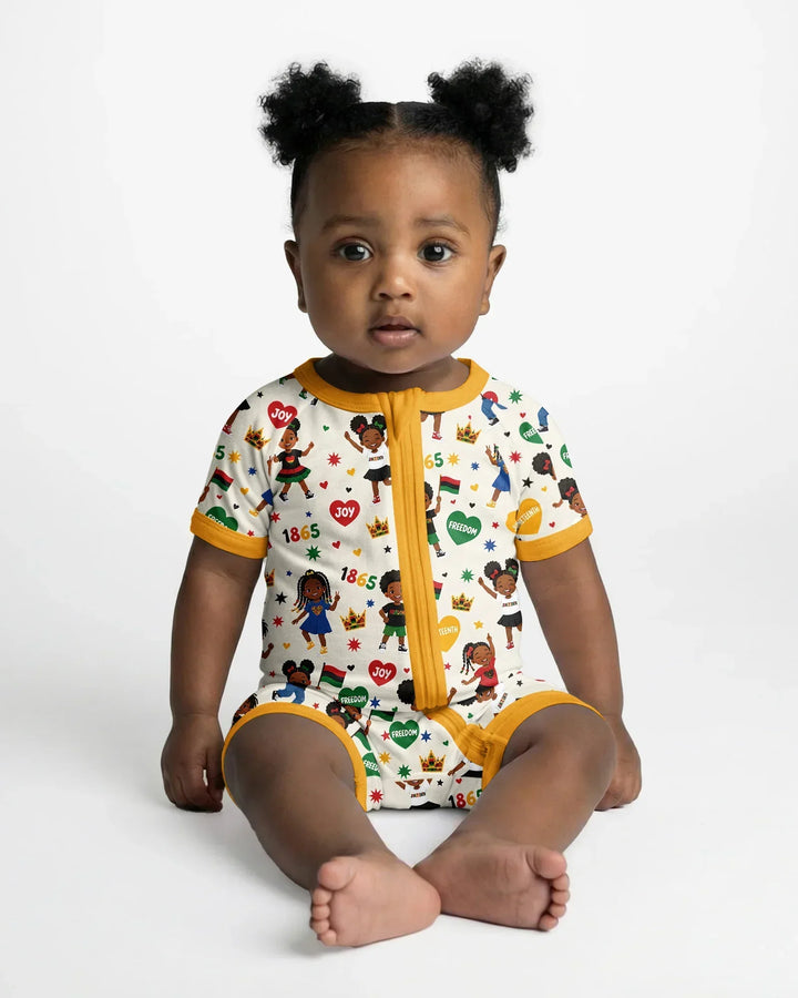 Celebrate Juneteenth Freedom Bamboo Shorty Zippy
