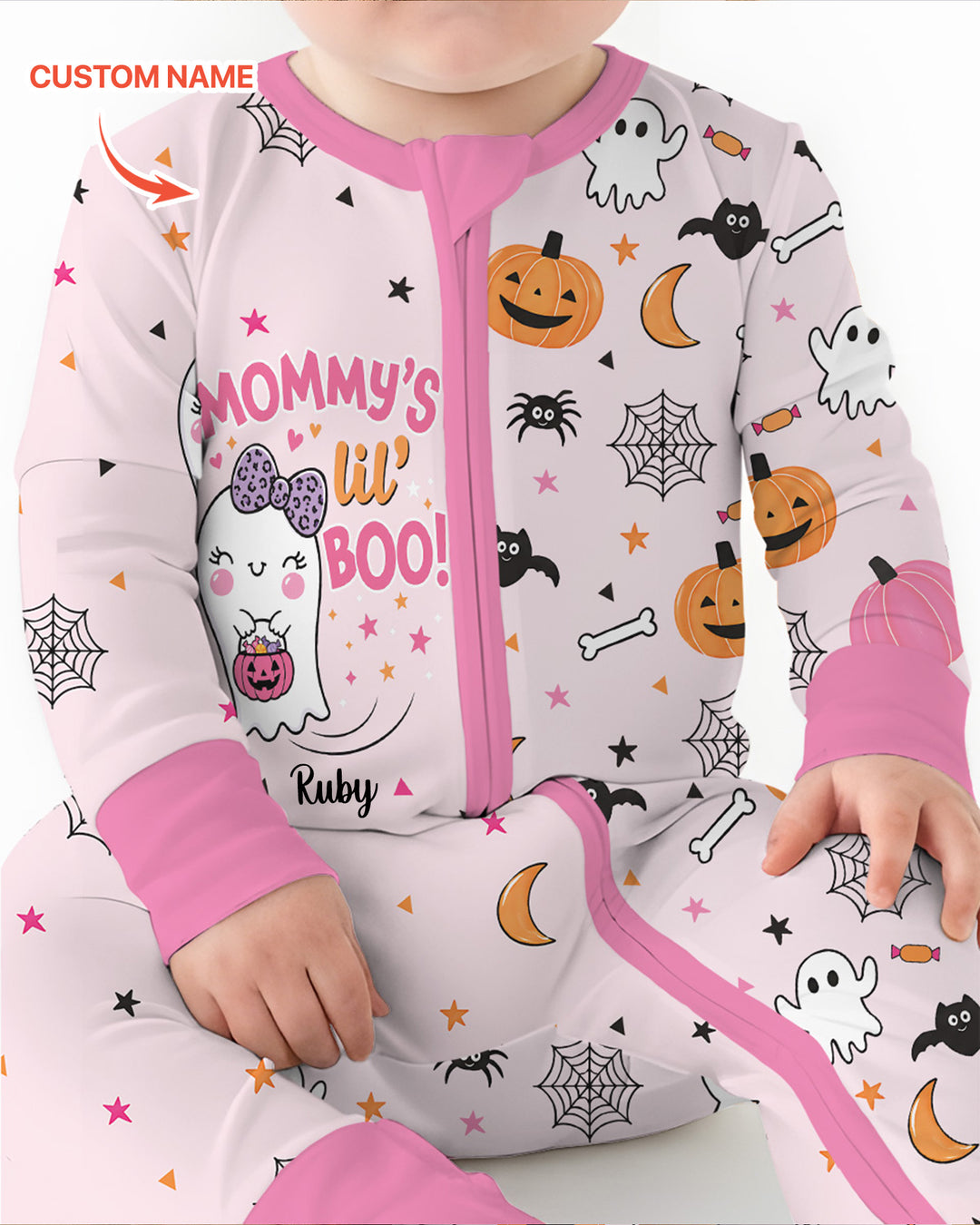 Custom Name Mommy's Lil' Boo Bamboo Convertible Zippy