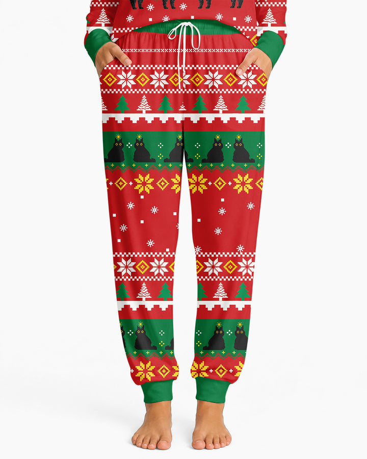 Meowy Christmas Bamboo Women Pajama Set