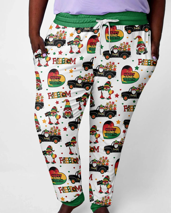 Gnome Happy Juneteenth Bamboo Women Pajama Set