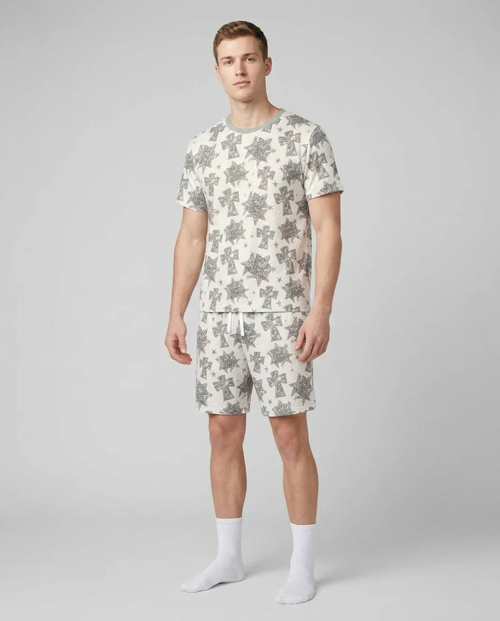 Camo God is Good Family Matching Bamboo Men Short Sleeve Short Pajama Set