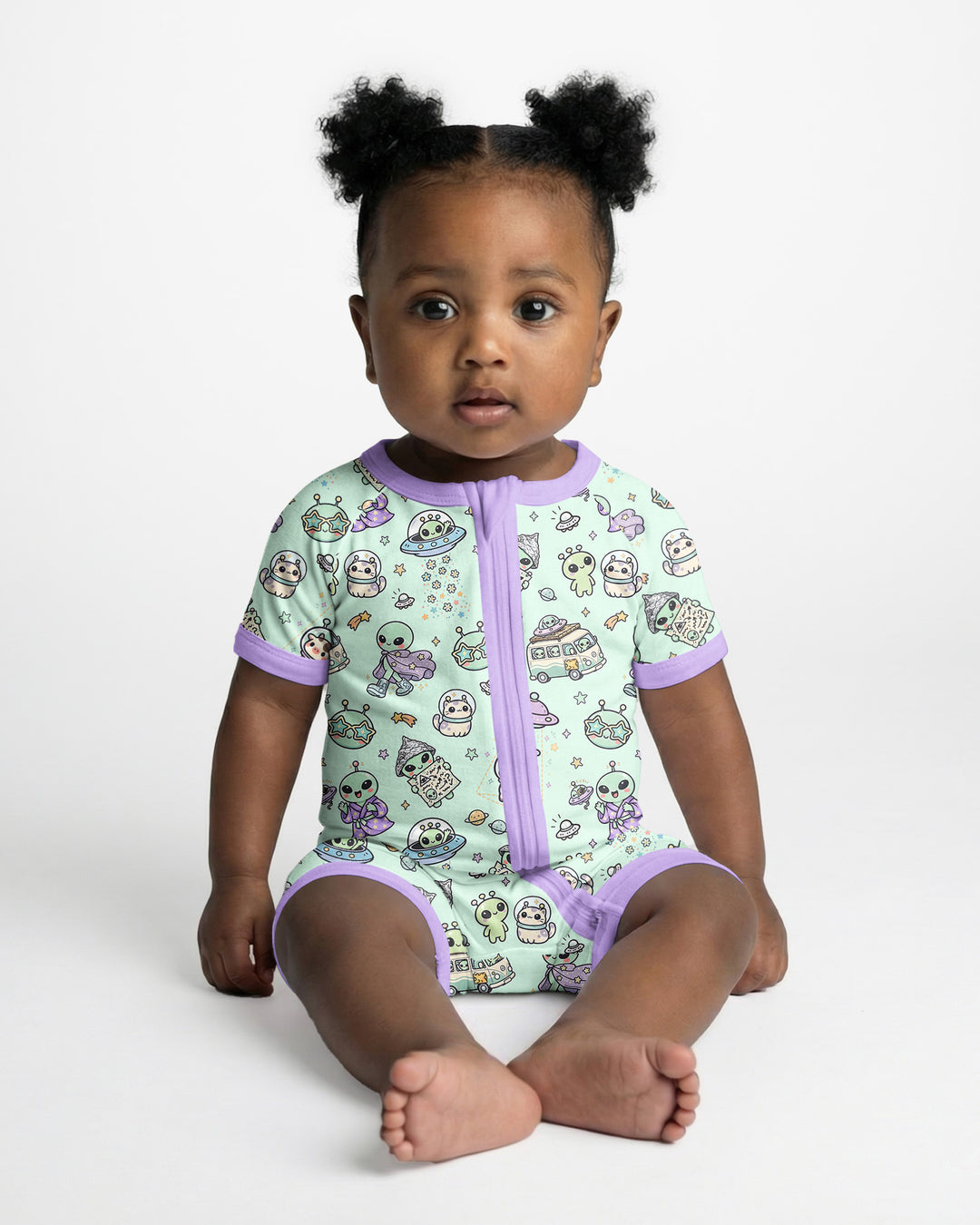 Little Alien Explorer Bamboo Shorty Zippy