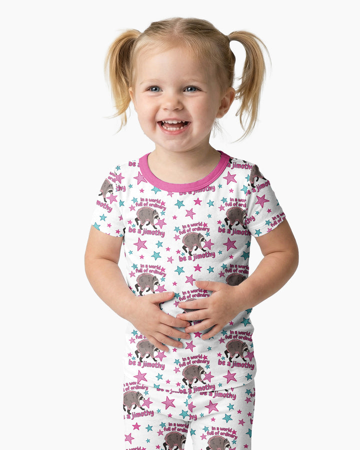 In A World Full Of Ordinary Be A Jimothy Bamboo Two Piece Short Sleeve Pajama Set