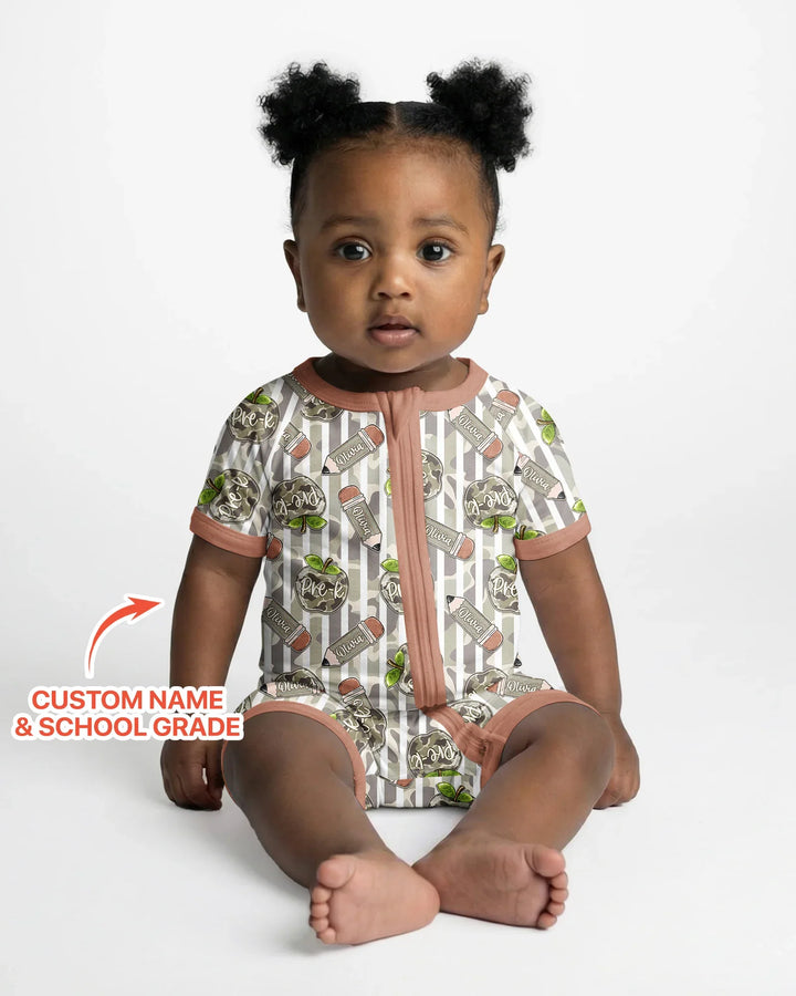 Custom Name Camo Apple Days Bamboo Shorty Zippy