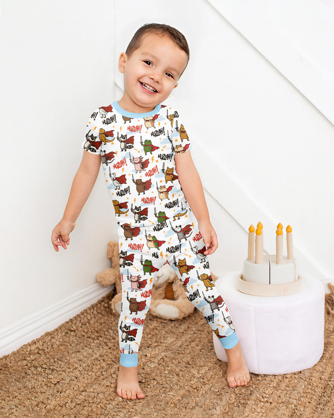 Huzzah! Huzzah! Bamboo Two Piece Short Sleeve Pajama Set