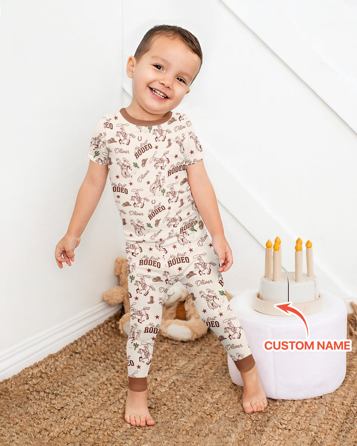 CUSTOM Template Bamboo Two Piece Short Sleeve Pyjamas Set