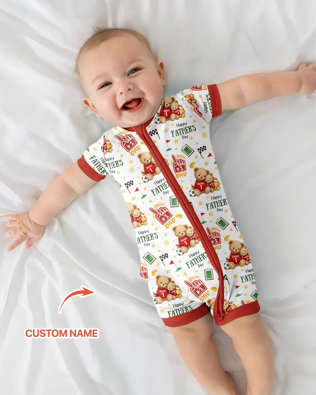 You're #1 Dad Daddy & Me Matching Bamboo Shorty Zippy